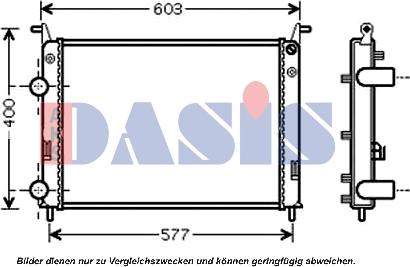 AKS Dasis 080089N - Радиатор, охлаждане на двигателя vvparts.bg