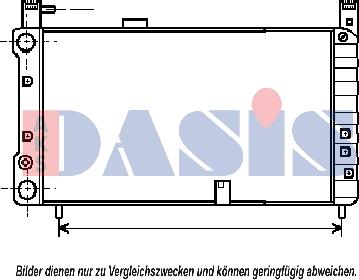 AKS Dasis 080220N - Радиатор, охлаждане на двигателя vvparts.bg