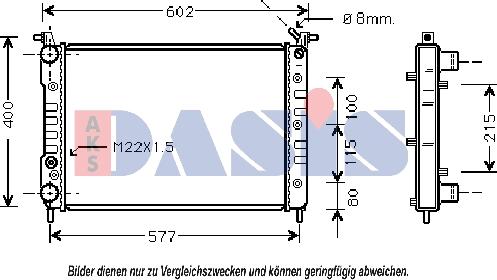 AKS Dasis 081570N - Радиатор, охлаждане на двигателя vvparts.bg