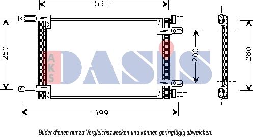 AKS Dasis 082024N - Кондензатор, климатизация vvparts.bg