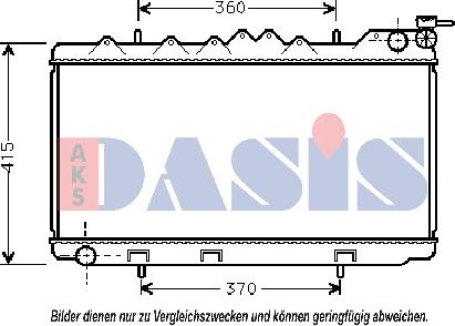 AKS Dasis 070063N - Радиатор, охлаждане на двигателя vvparts.bg