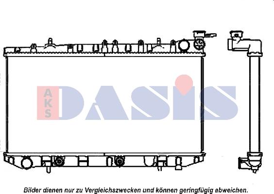 AKS Dasis 070012N - Радиатор, охлаждане на двигателя vvparts.bg