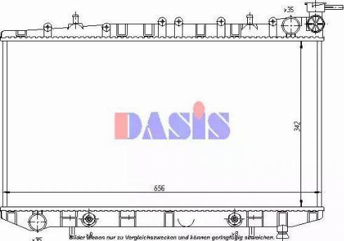 AKS Dasis 070081N - Радиатор, охлаждане на двигателя vvparts.bg