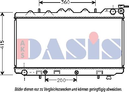 AKS Dasis 070640N - Радиатор, охлаждане на двигателя vvparts.bg