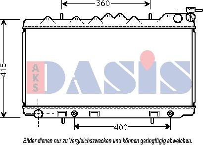 AKS Dasis 070033N - Радиатор, охлаждане на двигателя vvparts.bg