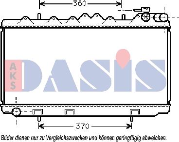 AKS Dasis 070160N - Радиатор, охлаждане на двигателя vvparts.bg