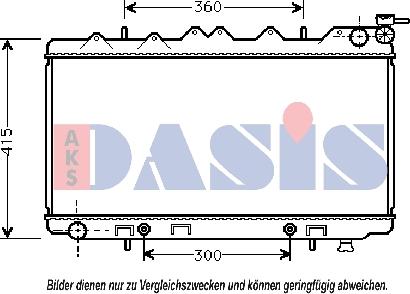 AKS Dasis 070180N - Радиатор, охлаждане на двигателя vvparts.bg
