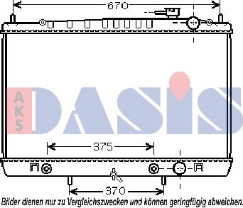 AKS Dasis 070123N - Радиатор, охлаждане на двигателя vvparts.bg