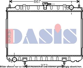 AKS Dasis 070122N - Радиатор, охлаждане на двигателя vvparts.bg