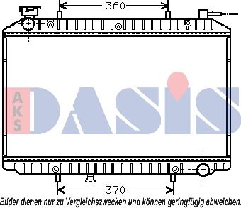 AKS Dasis 070250N - Радиатор, охлаждане на двигателя vvparts.bg