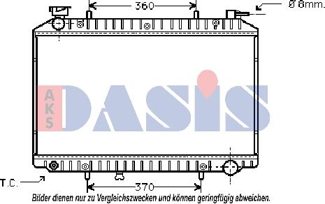 AKS Dasis 070280N - Радиатор, охлаждане на двигателя vvparts.bg