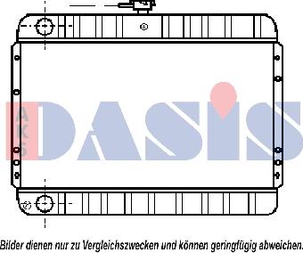 AKS Dasis 071040N - Радиатор, охлаждане на двигателя vvparts.bg