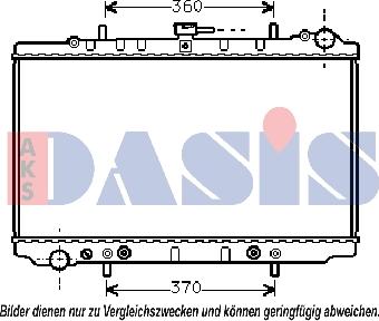 AKS Dasis 071790N - Радиатор, охлаждане на двигателя vvparts.bg