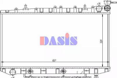 AKS Dasis 073230N - Радиатор, охлаждане на двигателя vvparts.bg
