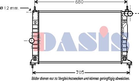 AKS Dasis 190007N - Радиатор, охлаждане на двигателя vvparts.bg