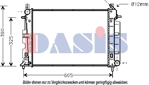 AKS Dasis 190190N - Радиатор, охлаждане на двигателя vvparts.bg