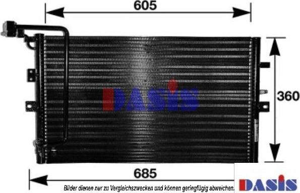 AKS Dasis 192060N - Кондензатор, климатизация vvparts.bg