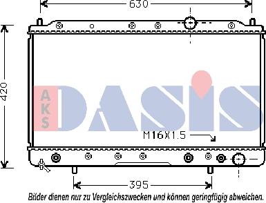 AKS Dasis 140950N - Радиатор, охлаждане на двигателя vvparts.bg