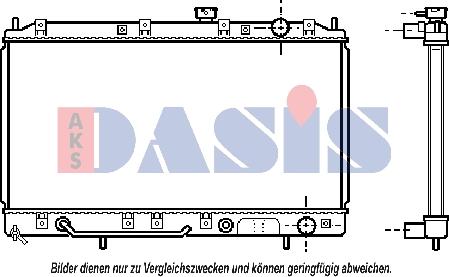 AKS Dasis 140049N - Радиатор, охлаждане на двигателя vvparts.bg