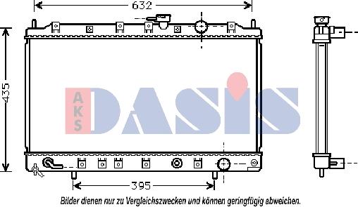 AKS Dasis 140046N - Радиатор, охлаждане на двигателя vvparts.bg