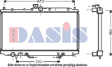 AKS Dasis 140056N - Радиатор, охлаждане на двигателя vvparts.bg