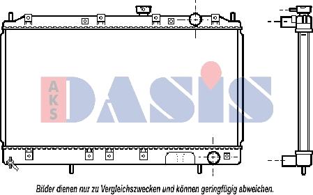 AKS Dasis 140051N - Радиатор, охлаждане на двигателя vvparts.bg