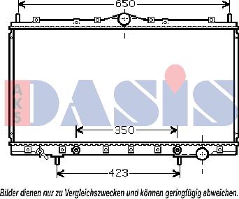 AKS Dasis 140058N - Радиатор, охлаждане на двигателя vvparts.bg