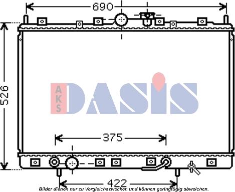 AKS Dasis 140062N - Радиатор, охлаждане на двигателя vvparts.bg