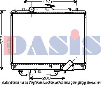 AKS Dasis 140012N - Радиатор, охлаждане на двигателя vvparts.bg