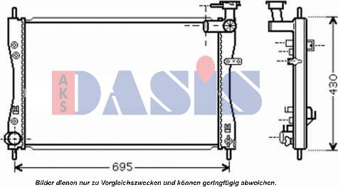 AKS Dasis 140079N - Радиатор, охлаждане на двигателя vvparts.bg