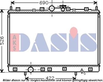 AKS Dasis 140075N - Радиатор, охлаждане на двигателя vvparts.bg