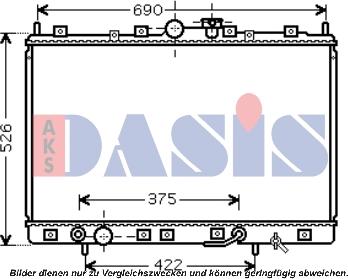 AKS Dasis 140076N - Радиатор, охлаждане на двигателя vvparts.bg