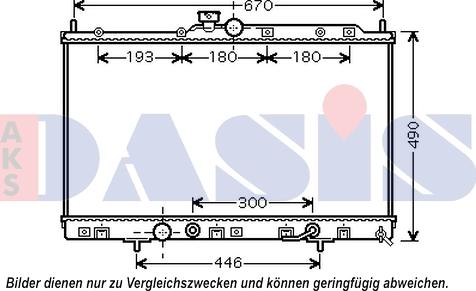 AKS Dasis 140104N - Радиатор, охлаждане на двигателя vvparts.bg