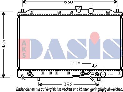 AKS Dasis 140110N - Радиатор, охлаждане на двигателя vvparts.bg