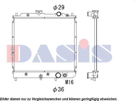 AKS Dasis 141300N - Радиатор, охлаждане на двигателя vvparts.bg