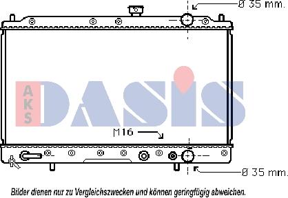 AKS Dasis 141240N - Радиатор, охлаждане на двигателя vvparts.bg