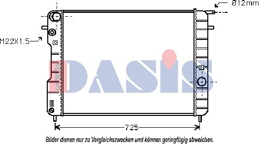 AKS Dasis 150044N - Радиатор, охлаждане на двигателя vvparts.bg