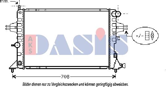 AKS Dasis 150046N - Радиатор, охлаждане на двигателя vvparts.bg