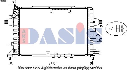 AKS Dasis 150064N - Радиатор, охлаждане на двигателя vvparts.bg
