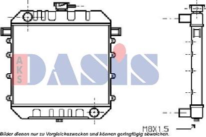 AKS Dasis 150035N - Радиатор, охлаждане на двигателя vvparts.bg