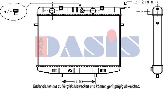 AKS Dasis 150700N - Радиатор, охлаждане на двигателя vvparts.bg