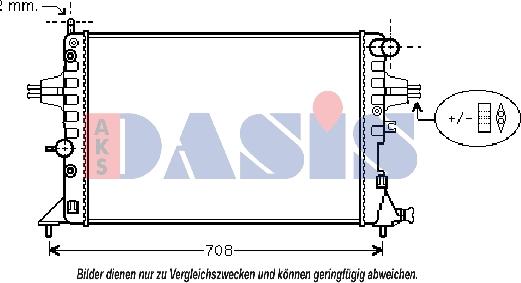 AKS Dasis 151640N - Радиатор, охлаждане на двигателя vvparts.bg