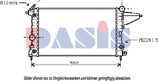 AKS Dasis 151280N - Радиатор, охлаждане на двигателя vvparts.bg