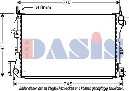 AKS Dasis 152013N - Радиатор, охлаждане на двигателя vvparts.bg