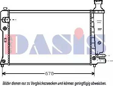 AKS Dasis 160049N - Радиатор, охлаждане на двигателя vvparts.bg