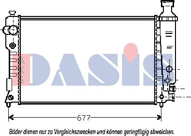 AKS Dasis 160044N - Радиатор, охлаждане на двигателя vvparts.bg