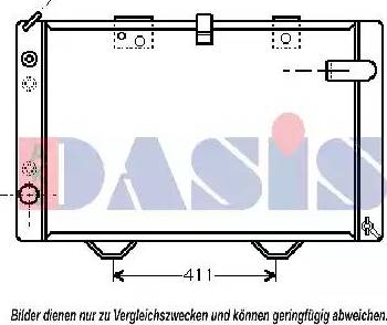 AKS Dasis 160046N - Радиатор, охлаждане на двигателя vvparts.bg