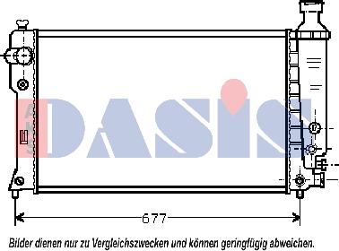 AKS Dasis 160068N - Радиатор, охлаждане на двигателя vvparts.bg