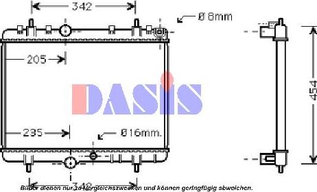 AKS Dasis 160062N - Радиатор, охлаждане на двигателя vvparts.bg