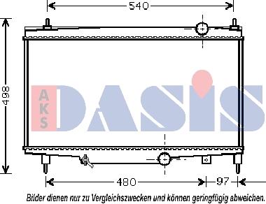 AKS Dasis 160031N - Радиатор, охлаждане на двигателя vvparts.bg